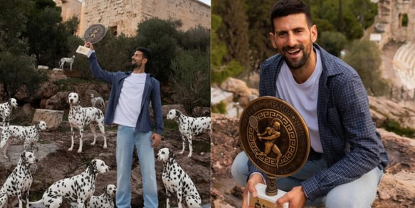 Il suggestivo post di Djokovic con i dalmata dopo il trionfo ad Atene scatena i social