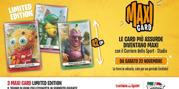 Maxi Card “Skifidol Italian Brainrot”, per la prima volta in edicola solo con il Corriere dello Sport–Stadio
