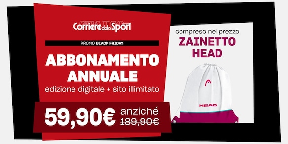 Approfitta del Black Friday: l'abbonamento annuale ad un prezzo incredibile con lo zainetto Head incluso!