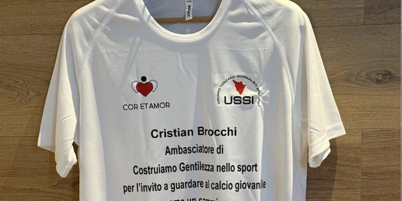 A Cristian Brocchi il Premio “Costruiamo Gentilezza nello sport”