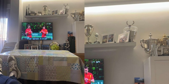 Alcaraz esulta per la sua Spagna: "Vamoooos!". E il dettaglio nella foto rivela dove tiene i trofei degli Slam...