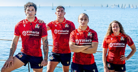 Il "Rosso Garibaldi" per il nuovo third kit 2025/26 per l'Italia del rugby