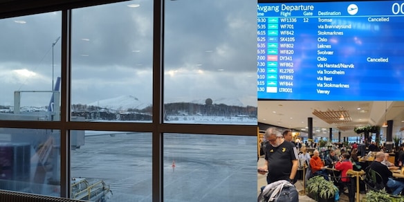 Passeggeri a terra dall'alba, voli cancellati e piste innevate: che confusione all'aeroporto di Bodo