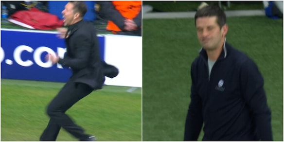 Simeone impazzito, la corsa folle dopo il gol all'Inter al 93' in Champions: Chivu reagisce così