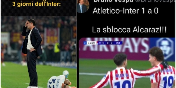 L'Inter perde all'ultimo minuto contro l'Atletico in Champions: i social invasi dalle ironie dei tifosi