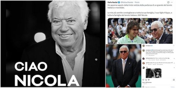 Addio a Pietrangeli: dalla Lazio e la Roma a Nadal e Cobolli, le reazioni social