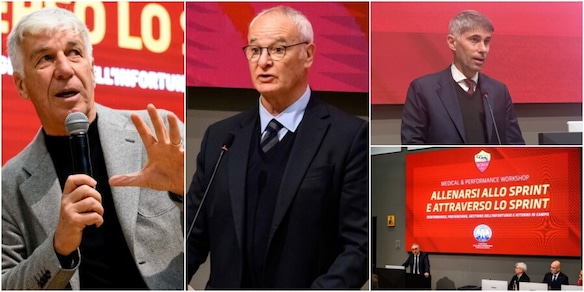 Ranieri, Gasperini e Massara al primo workshop per lo staff sanitario e atletico della Roma