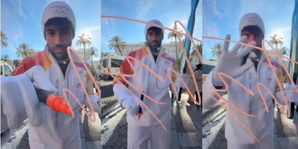 Berrettini, autografi e fiamma olimpica per Milano-Cortina: poi si emoziona per la mamma