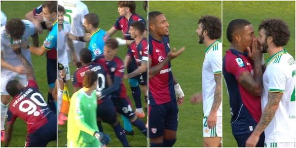 Folorunsho-Hermoso, tensione alle stelle in Cagliari-Roma tra spintoni e insulti