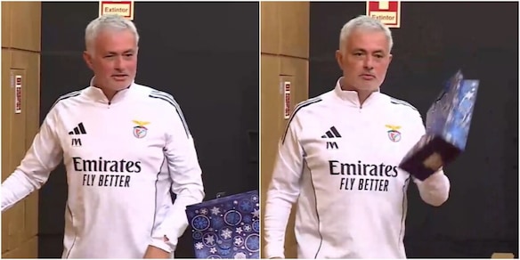 Mourinho e il regalo a sorpresa in conferenza, ecco per chi era. La scena diventa virale