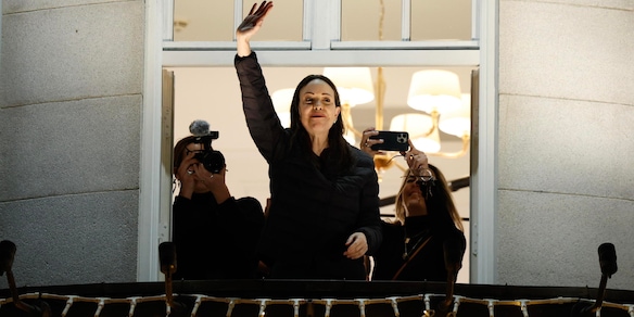 La Nobel Machado torna in pubblico per la prima volta in 11 mesi