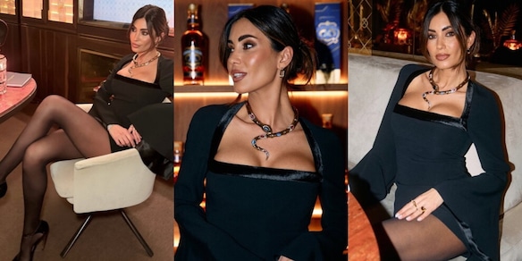 Federica Nargi in tacchi a spillo e collana serpentesca: il look è davvero magnetico