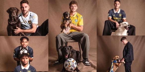 Il Frosinone presenta il nuovo calendario 2026: tanti cagnolini per una bellissima iniziativa solidale
