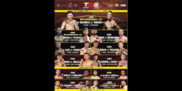 Torino capitale della boxe: il 20 dicembre debutta al Pala Asti il Torino Boxing Show