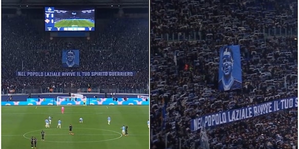 I tifosi della Lazio dedicano un maxi striscione a Mihajlovic prima di Lazio-Cremonese