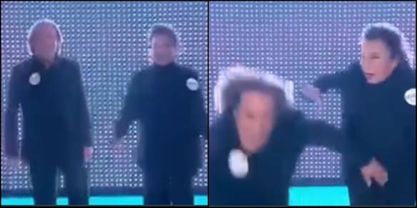 Domenica In, i Ricchi e Poveri cadono all'entrata: paura e risate in studio, cosa è successo