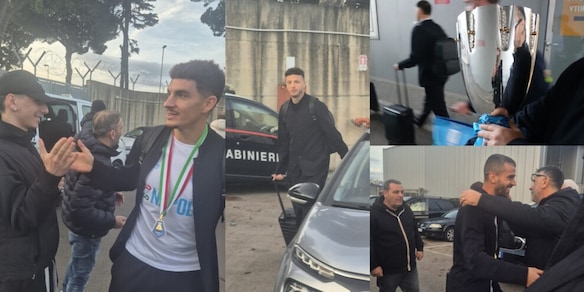 Il Napoli torna a casa con la Supercoppa: la festa dei giocatori a Capodichino con i tifosi