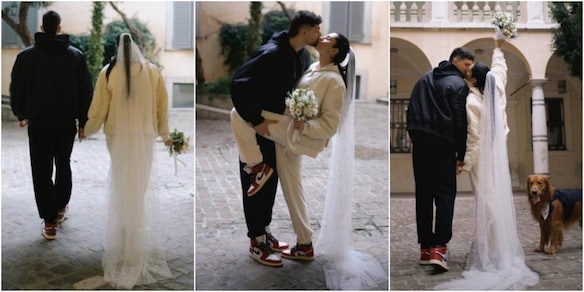 Valentina Vignali e le foto del matrimonio in tuta: social scatenati