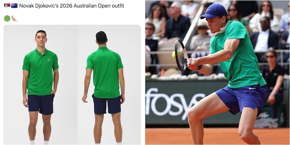 Djokovic copierà Sinner: la curiosa indiscrezione sull'outfit all'Australian Open