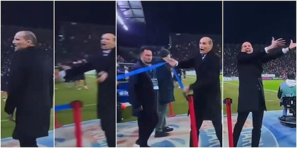 Allegri impazzisce per un corner: è una furia con il nastro e poi se ne va dal campo