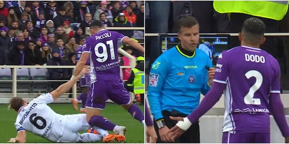 Contatto Piccoli-Baschirotto: l'arbitro fischia un rigore, il Var lo revoca. È polemica: la fotosequenza