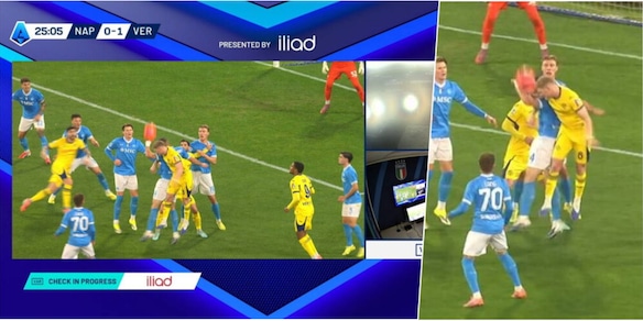 Il tocco di Buongiorno in area, rigore contro il Napoli: la fotosequenza
