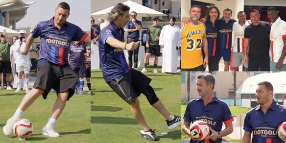 Totti, Delvecchio e non solo: lo show del Foot Golf a Dubai