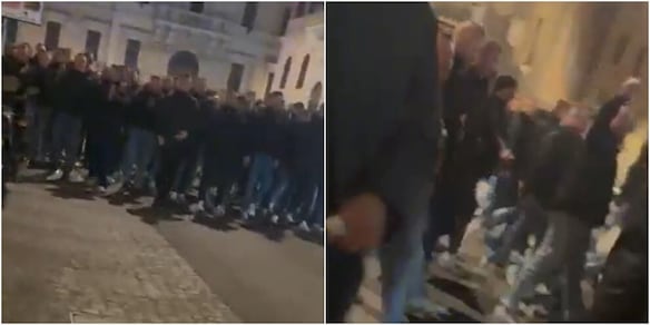 Roma, centinaia di tifosi dello Stoccarda in corteo per le strade del centro