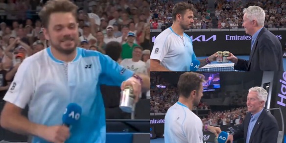 Wawrinka dice addio agli Australian Open con una birra in campo: "Me la sono meritata"