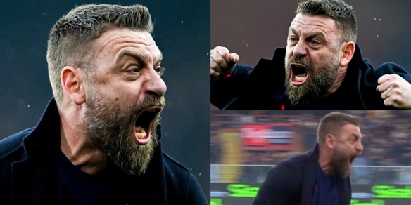 De Rossi, pazza gioia: le foto dell'esultanza dopo la rimonta del Genoa al 91'