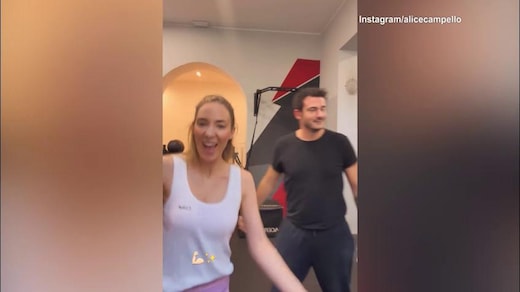 Alice Campello in palestra dopo la rottura con Morata