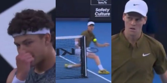 Il colpo vincente di Sinner da fuori dal campo: Shelton non riesce a credere a quello che ha visto