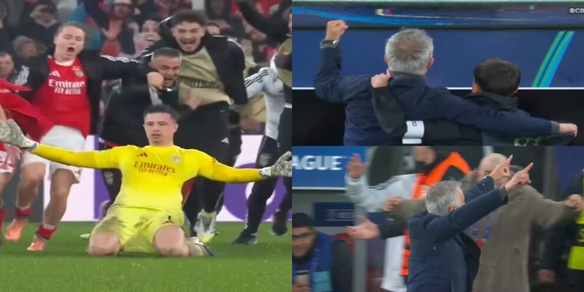 Mourinho impazzisce al gol di Trubin: la corsa sfrenata e l'esultanza con il raccattapalle