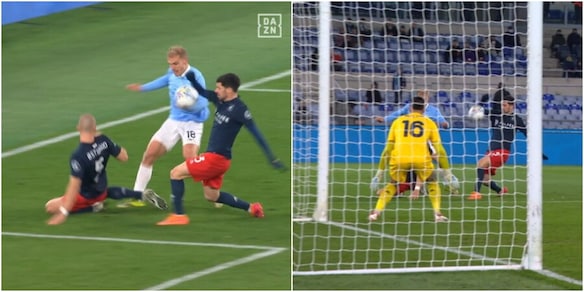 Tocco di braccio di Martin, rigore per la Lazio trasformato da Pedro, il Genoa protesta: la fotosequenza