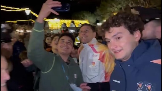 Zanetti con la Fiamma Olimpica: "Bellissima emozione"