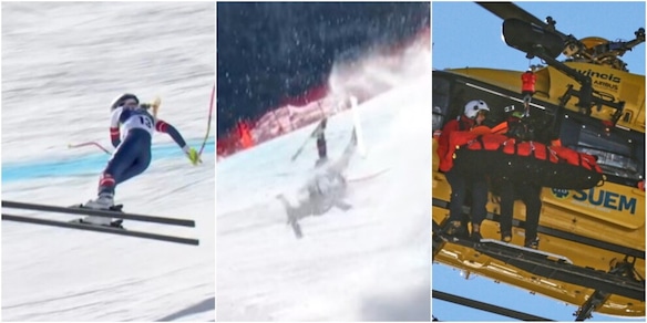 Lindsey Vonn shock a Milano-Cortina: lo spaventoso volo durante la discesa olimpica