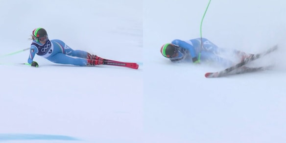 Paura per Sofia Goggia, brutta caduta in discesa libera nella combinata a squadre