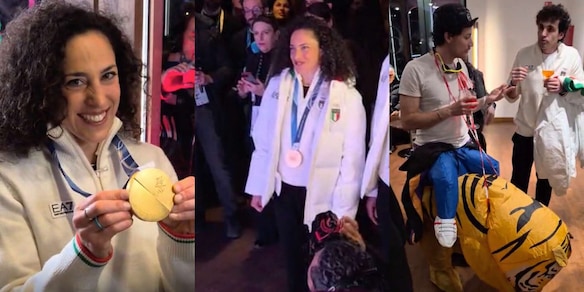 Brignone show a Casa Italia Cortina, che festa con i tifosi: "Sono ancora incredula"