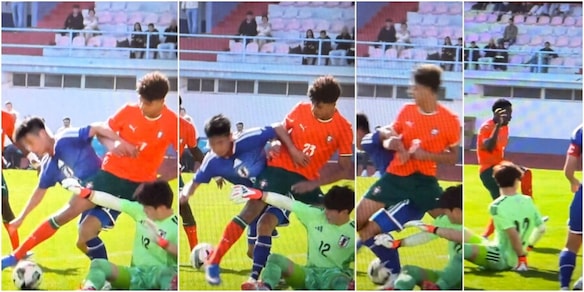 L'assurdo assist di tacco di Cristiano Ronaldo Jr con il Portogallo U16: il gesto fa impazzire tutti