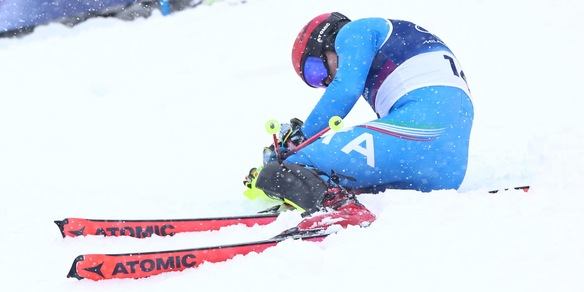 Milano Cortina: slalom azzurro Vinatzer dura 23 secondi, poi la caduta
