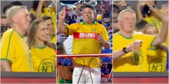 Ancelotti al Carnevale di Rio: durante la sfilata passa Ronaldo sopra un carro