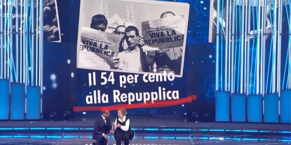 Pazzesca gaffe a Sanremo, l’incredibile errore sulla grafica mentre parla Gianna Pratesi