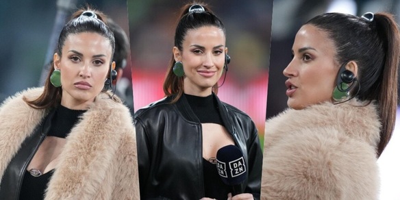 Eleonora Incardona affascina l'Olimpico durante Roma-Juve