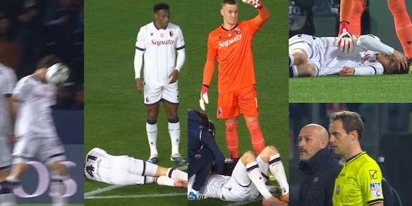 Paura per Vitik, tremenda pallonata in faccia in Pisa-Bologna: Italiano costretto al cambio