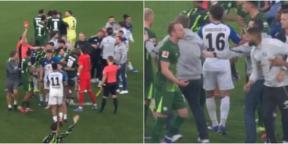 Maxi rissa in Wolfsburg-Amburgo: botte e cartellini rossi, viene coinvolto anche Eriksen