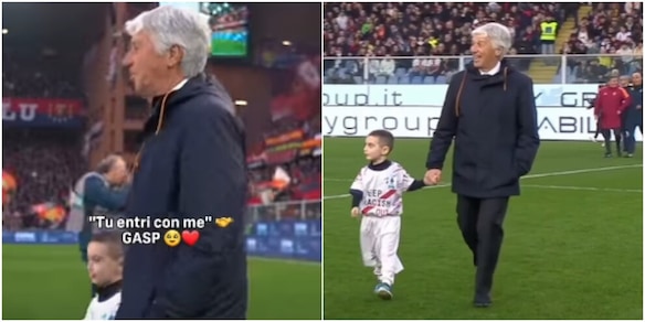 Gasperini, il bel gesto con un bambino a Marassi: “Tu entri con me…”