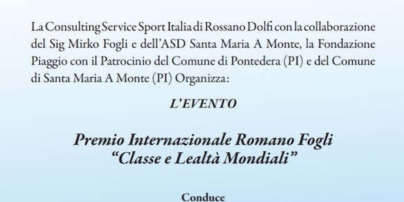 Premio Romano Fogli, il 28 marzo la premiazione