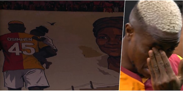 Osimhen commosso: la coreografia dei tifosi del Galatasaray è impressionante