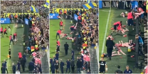 Bambole gonfiabili con la maglia del Newell's Old Boys volano in campo: l'originale sfottò dei tifosi del Rosario Central