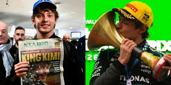 Trionfo Antonelli: la foto insieme alla prima pagina del Corriere dello Sport - Stadio. Poi parla di Hamilton e Sinner